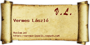 Vermes László névjegykártya